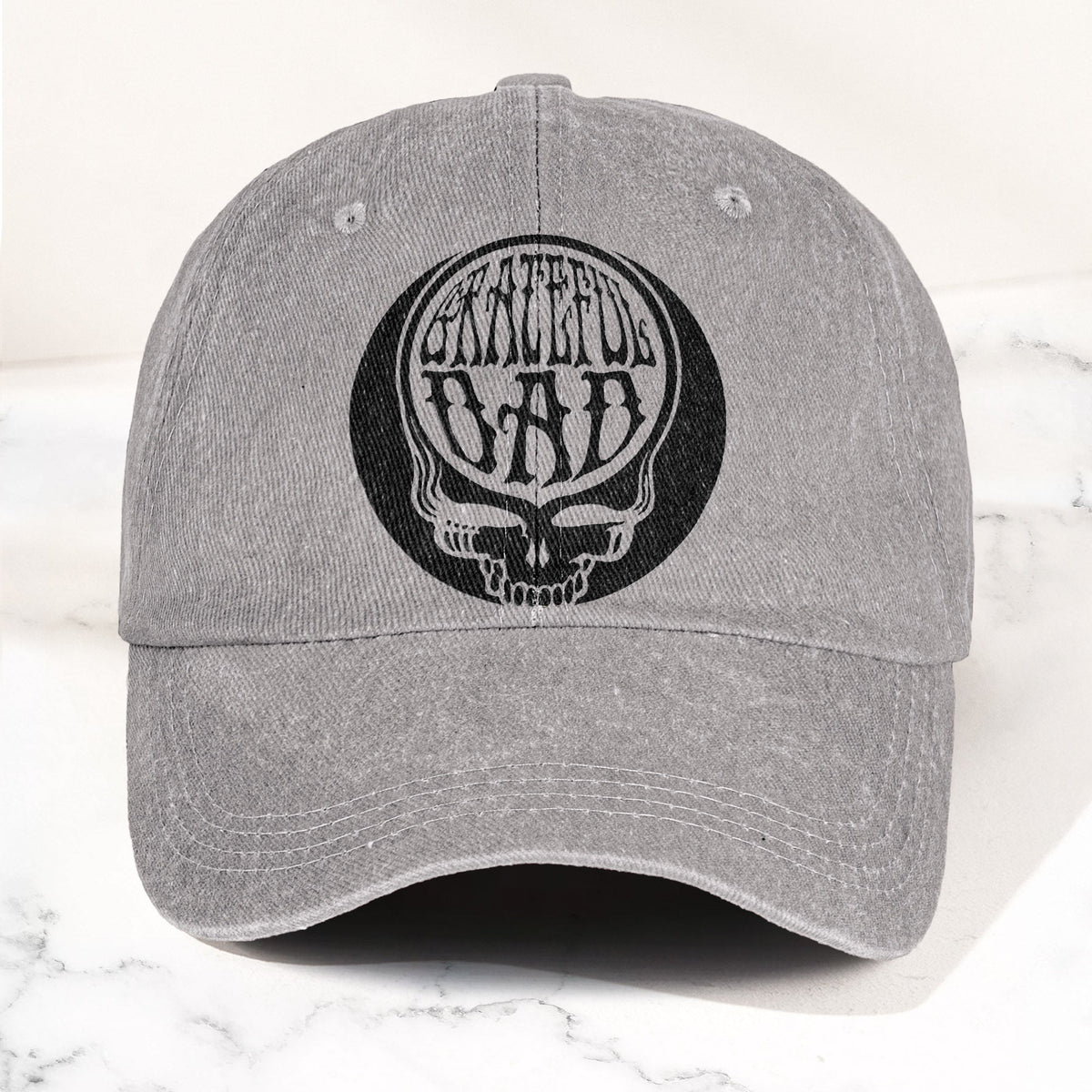 Grateful Dead Hat Steal Your Face Skull Denim Cap – Retro Vintage Dad Cap Gift For Dad (With Box)