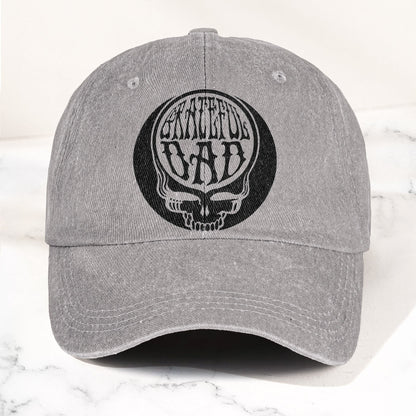 Grateful Dead Hat Steal Your Face Skull Denim Cap – Retro Vintage Dad Cap Gift For Dad (With Box)