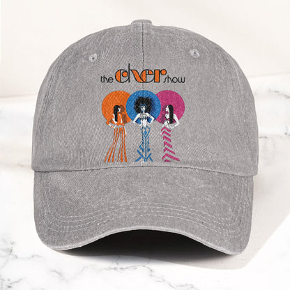 The Cher Show Graphic Denim Cap – Retro Rock Music Fan Cap (With Box)