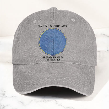 Talking Heads Speaking in Tongues Denim Cap – Retro Music Fan Concert Cap Gift For Dad Father's Day (With Box)