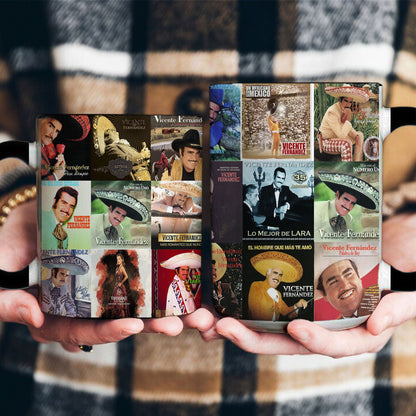 Vicente Fernández Accent Mug – Ranchera Legend Album Collage Gift