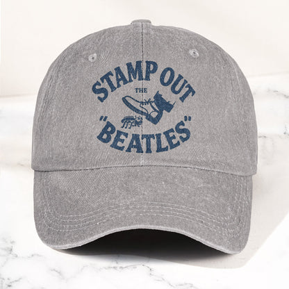 The Beatles Stamp Out Vintage 1960s Satire Graphic Music Merch Denim Cap – Retro Vintage Dad Cap Gift For Dad (With Box)