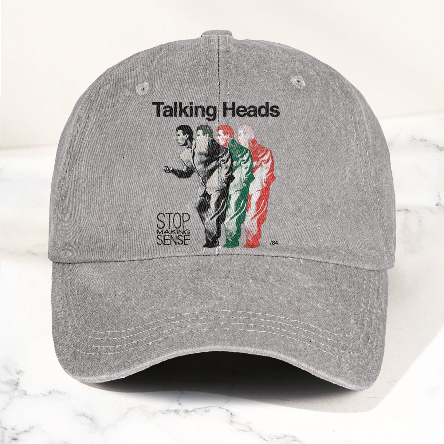 Talking Heads Stop Making Sense 84 Graphic Denim Cap – Retro Rock Music Fan Cap (With Box)