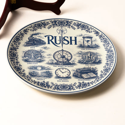 Rush Decorative Ceramic Plate with Display Stand – Classic Rock Songs Memorabilia Gift