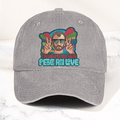 Beatles Ringo Starr Warning You With Peace and Love Denim Cap – Retro Rock Music Fan Cap (With Box)
