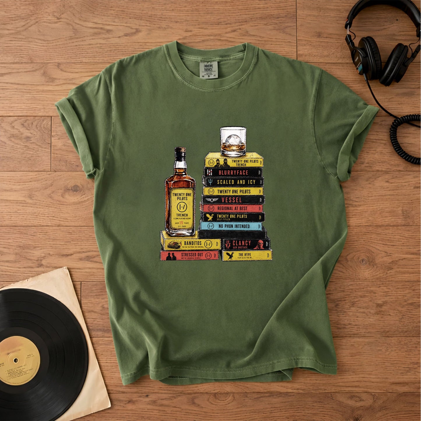 Twenty One Pilots Cassette Album Collection T-Shirt – Music 21 Pilots Band Merch Tee