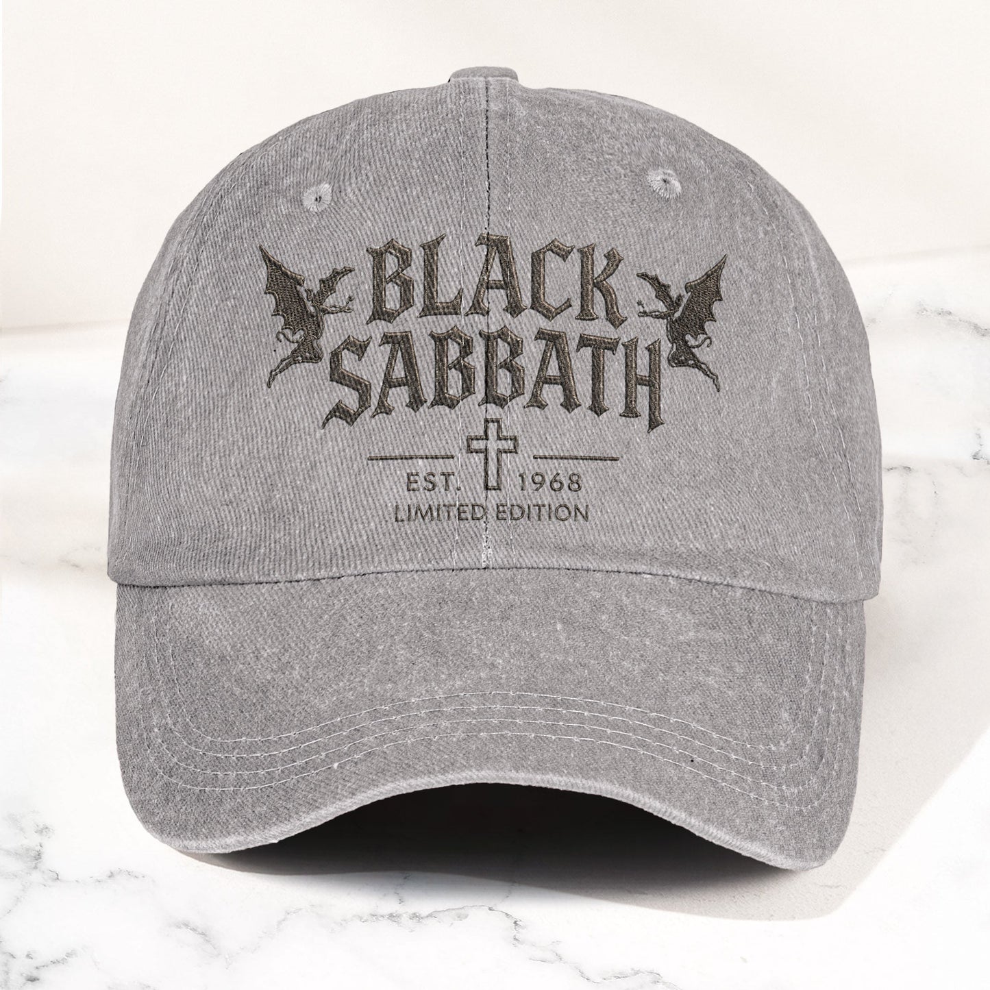 Black Sabbath Band Logo Est 1968 Denim Cap – Vintage Dad Cap Gift For Dad (With Box)