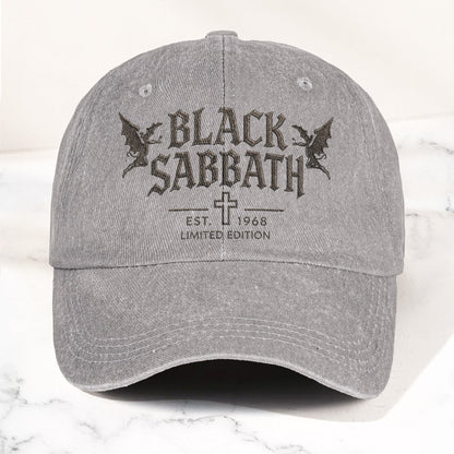 Black Sabbath Band Logo Est 1968 Denim Cap – Vintage Dad Cap Gift For Dad (With Box)