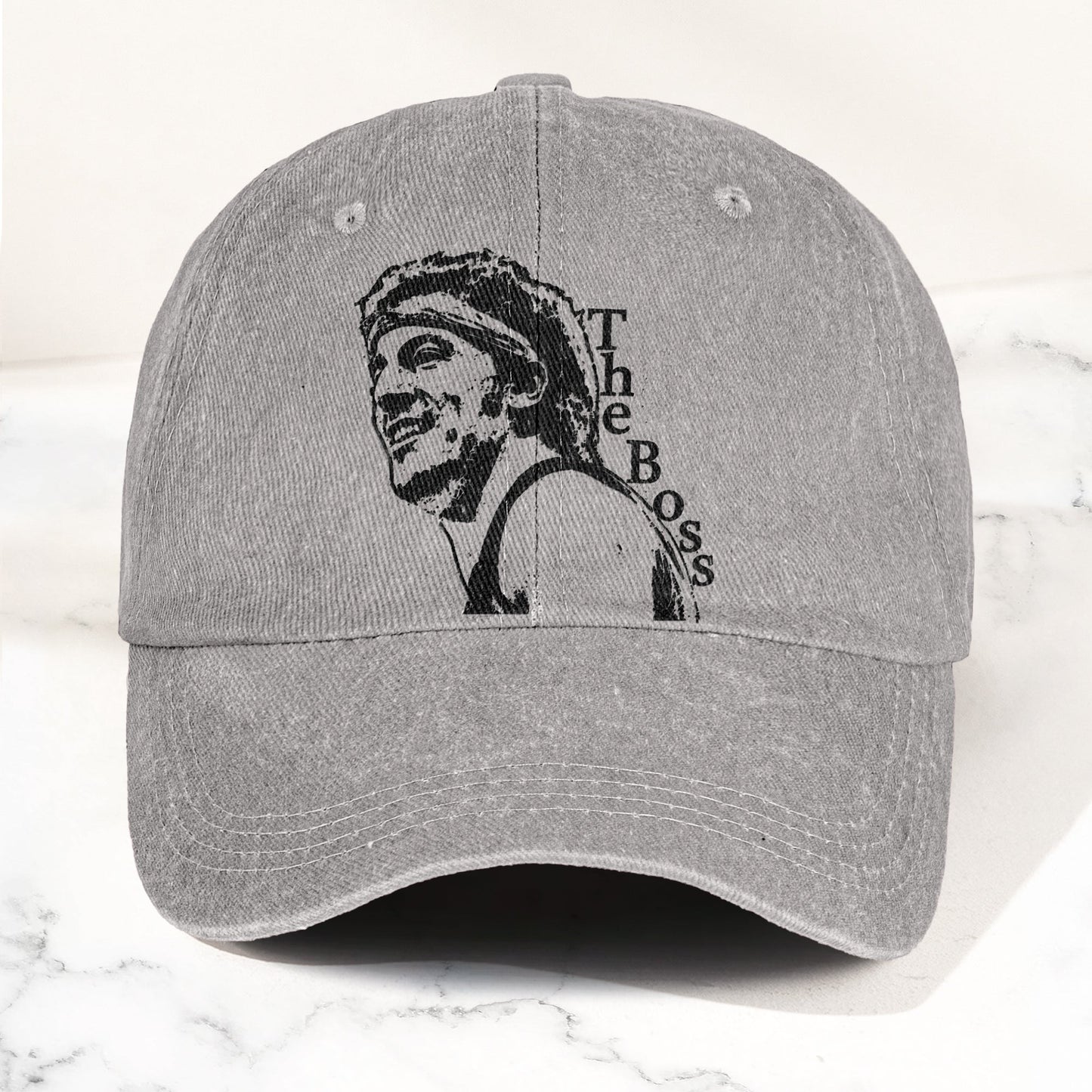 The Boss Bruce Springsteen Portrait Denim Cap – Retro Music Fan Merch Cap Gift For Dad (With Box)
