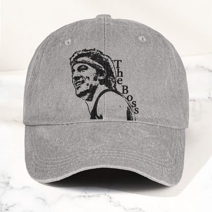 The Boss Bruce Springsteen Portrait Denim Cap – Retro Music Fan Merch Cap Gift For Dad (With Box)