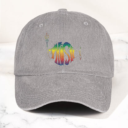 Phish Rainbow Fish Logo Denim Cap – Retro Music Phish Cap Gift For Dad (With Box)