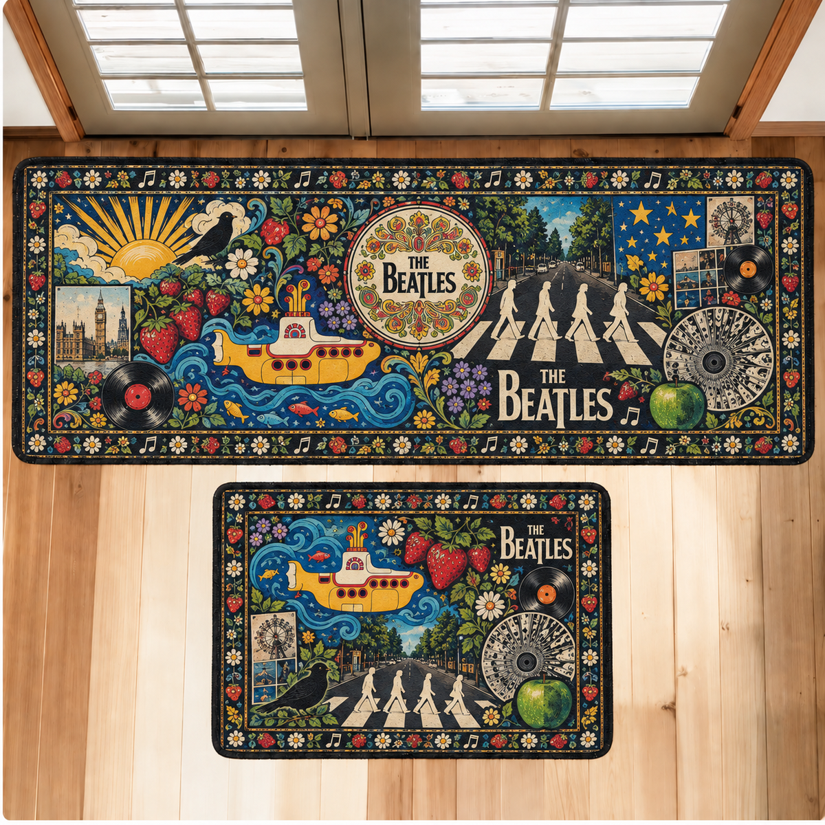 The Beatles Runner Rug – Colorful Music-Themed Entryway Mat