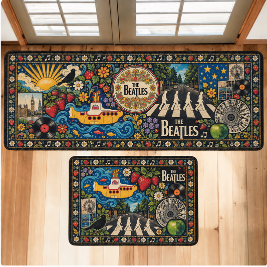 The Beatles Runner Rug – Colorful Music-Themed Entryway Mat