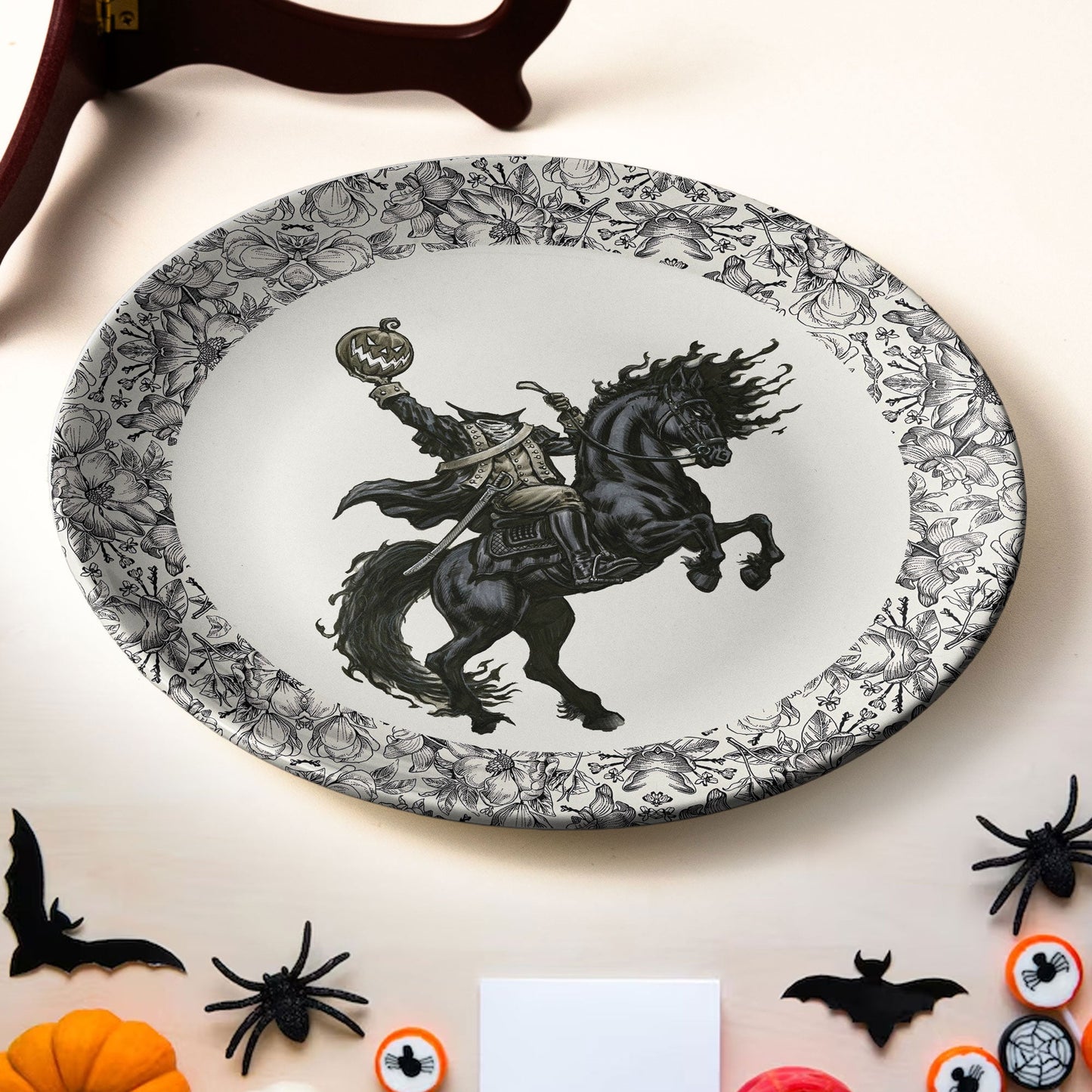 Headless Horseman Horror Ceramic Plate