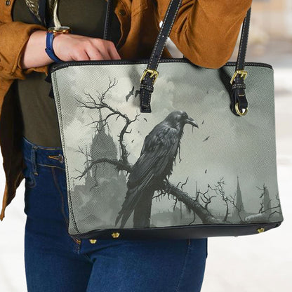 The Raven Gothic Leather Handbag & Wallet Set – Dark Literature Inspired