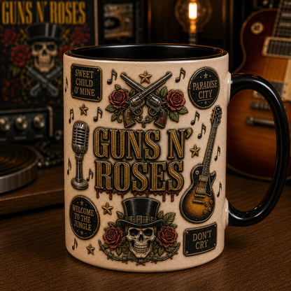 Guns N’ Roses Mug – Welcome to the Jungle Coffee Cup, Classic Rock Gift for GNR Fans