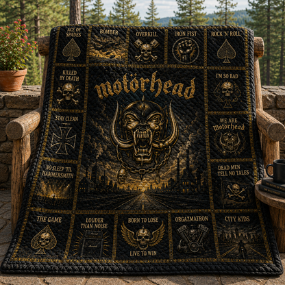 Motorhead Heavy Metal Quilt Blanket – Ace Of Spades Journey In Every Stitch