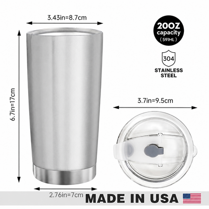 Hair Metal Legends 20oz Stainless Steel Tumbler – Vintage Glam Metal Band Logo Travel Mug