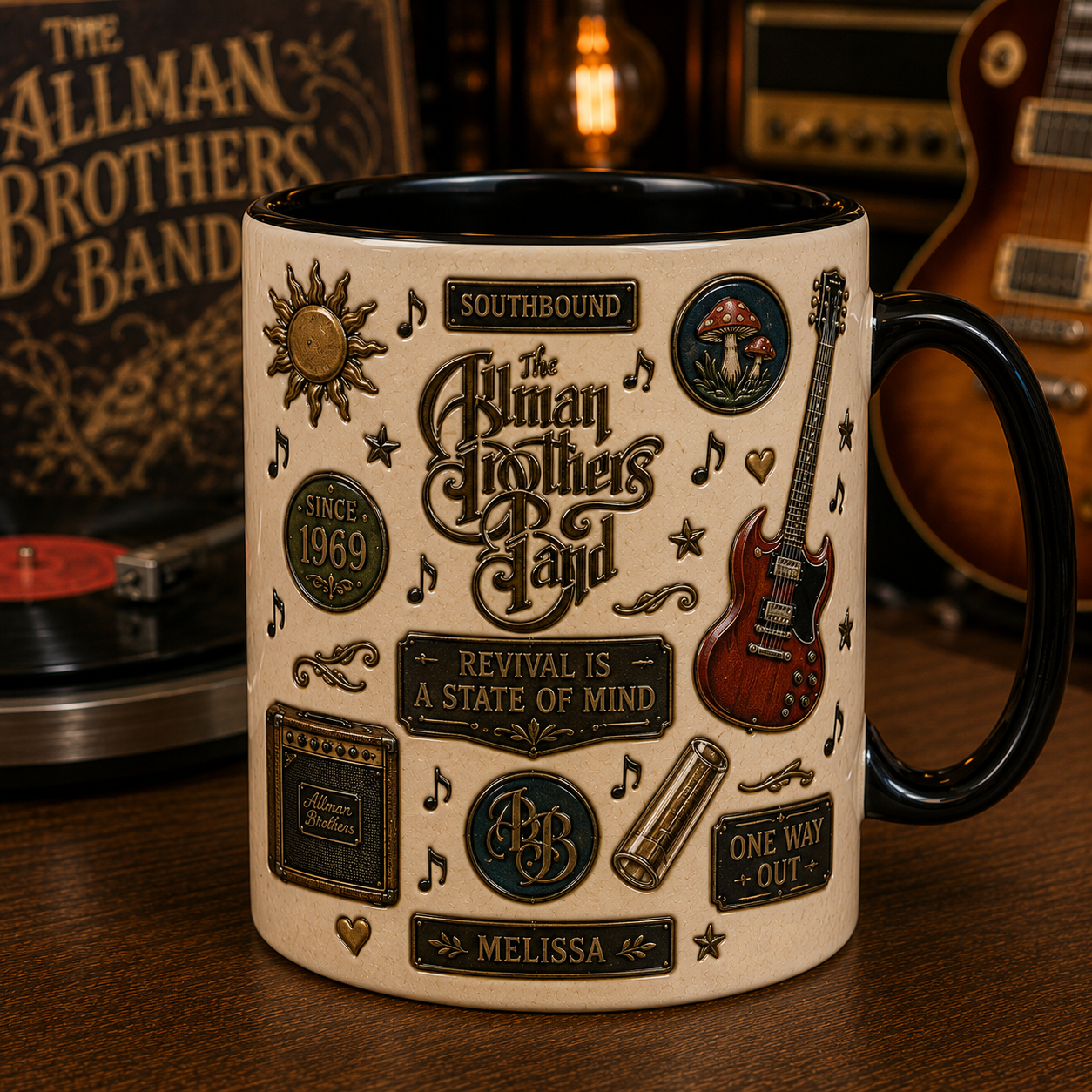 The Allman Brothers Band Mug – Vintage Southern Rock Ceramic Coffee Cup