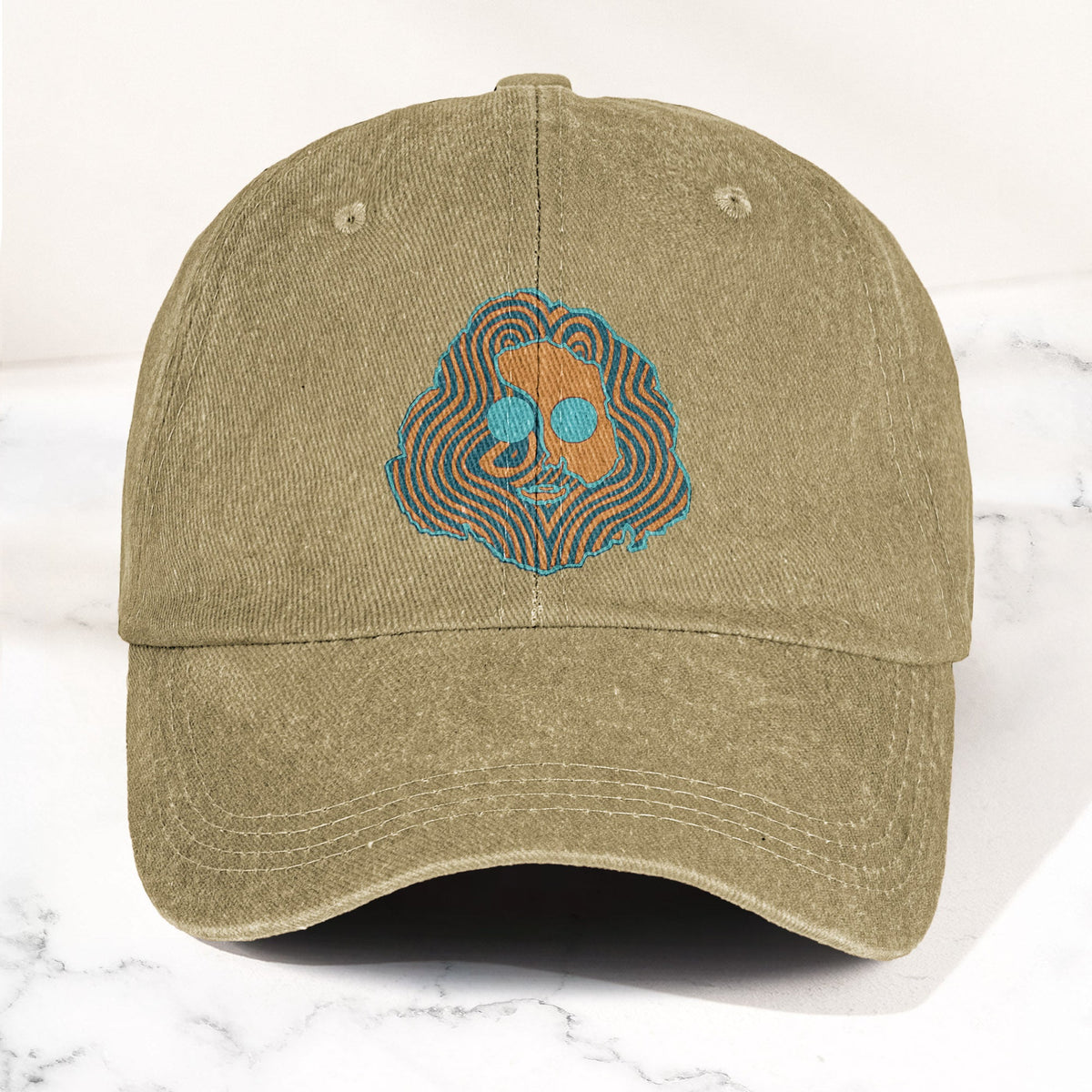 Grateful Dead Jerry Garcia Face Denim Cap – Vintage Music Grateful Dead Merch Gift for Dad (With Box)