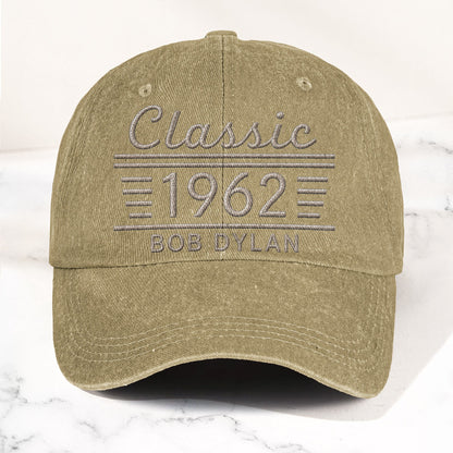 Bob Dylan Classic 1962 Est Folk Rock Music Merch Denim Cap – Retro Vintage Dad Cap Gift For Dad (With Box)