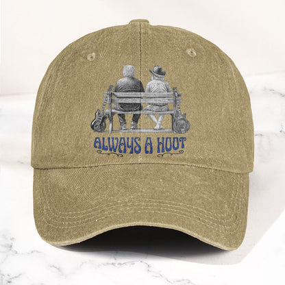 Grateful Dead Jerry Garcia and Bob Weir Always A Hoot – Retro Vintage Dad Cap Gift For Dad (With Box)