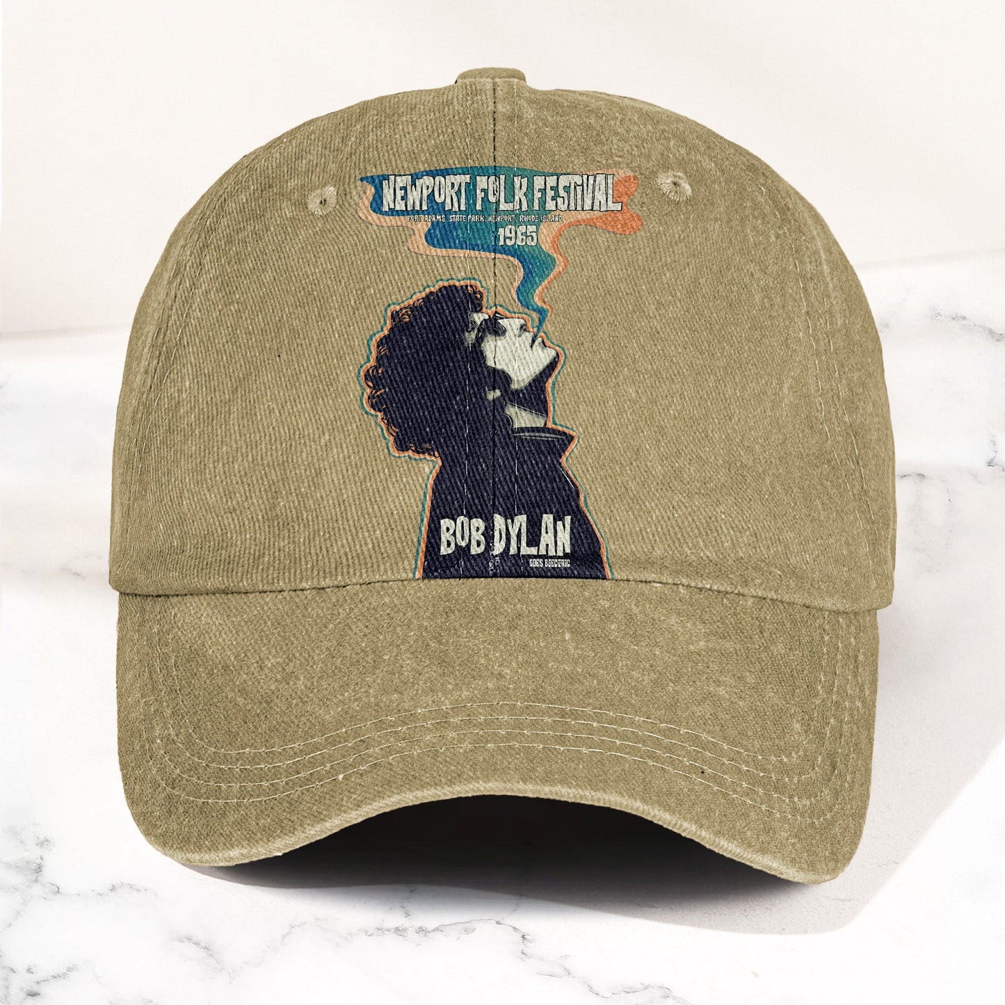 Bob Dylan Newport Folk Festival 1965 Goes Electric Vintage Graphic Denim Cap – Retro Vintage Dad Cap Gift For Dad (With Box)