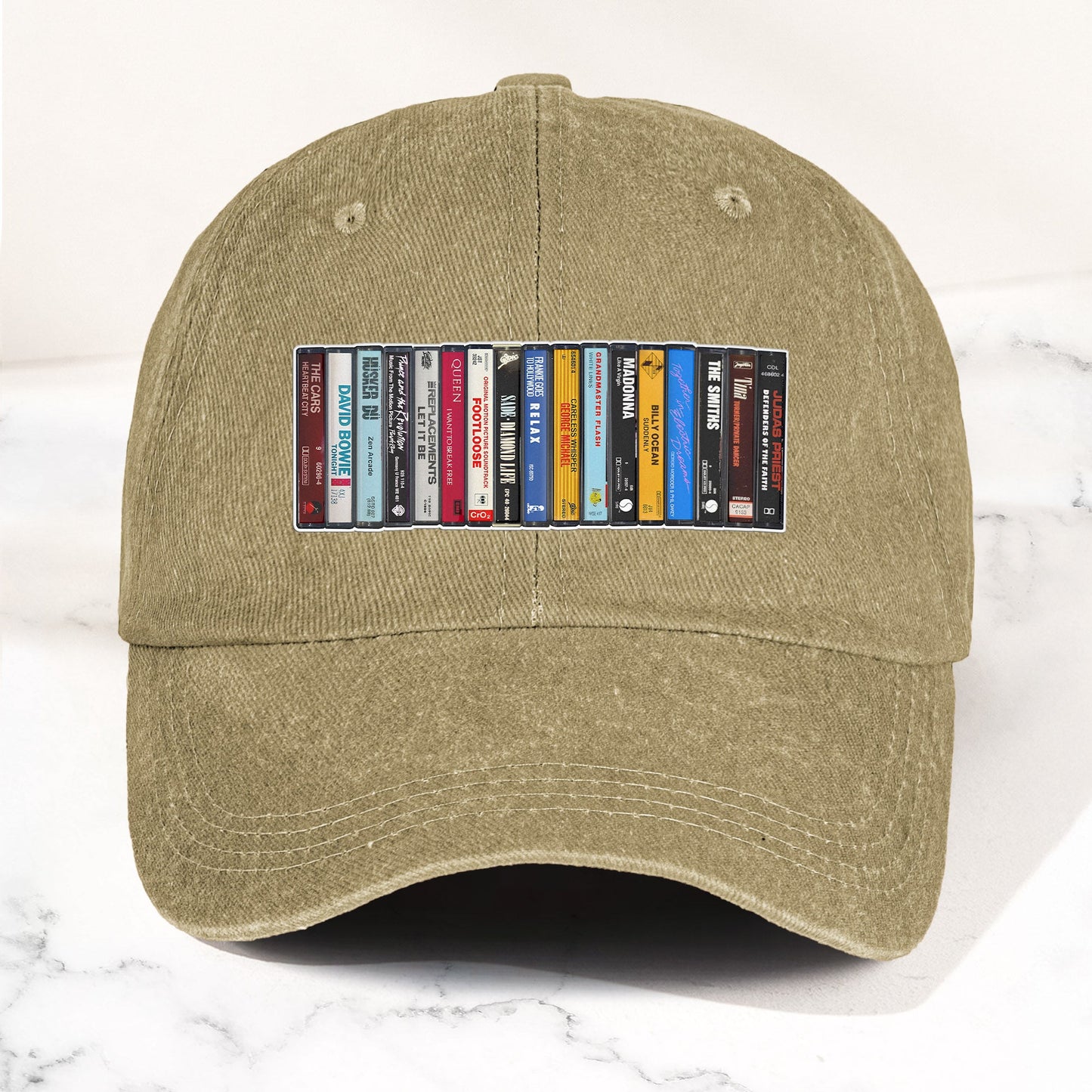 The Beatles Denim Dad Cap – Cassette Album Collection Design ( With BOX)