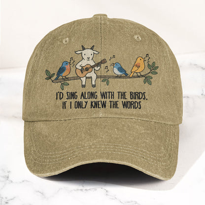 Billy Strings Gild the Lily Lyrics Goat Acoustic Guitar Cosmic Bluegrass Vintage Denim Cap – Retro Vintage Dad Cap Gift For Dad (With Box)