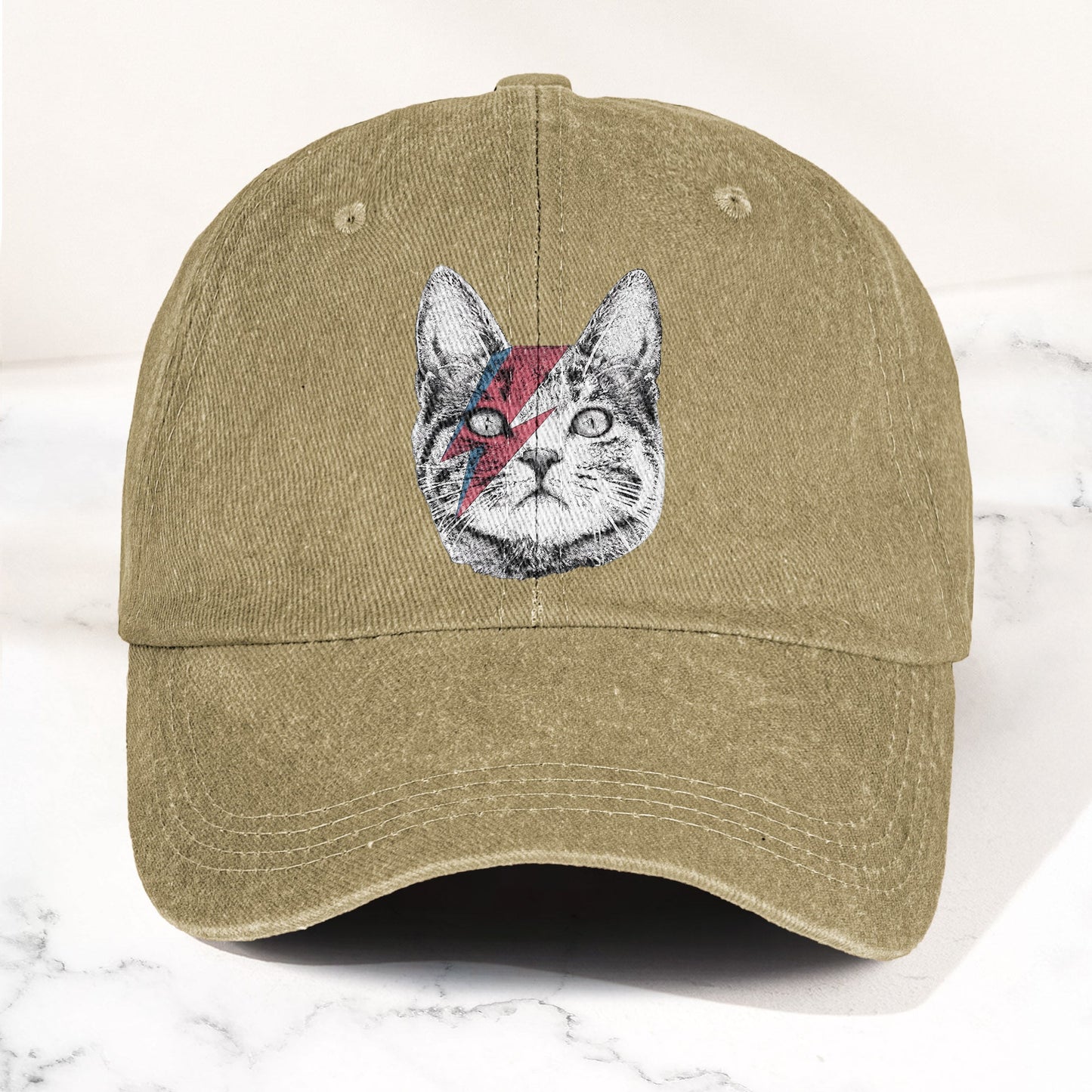 Kitty Stardust Denim Cap – David Bowie Inspired Merch Dad Hat (With Box)