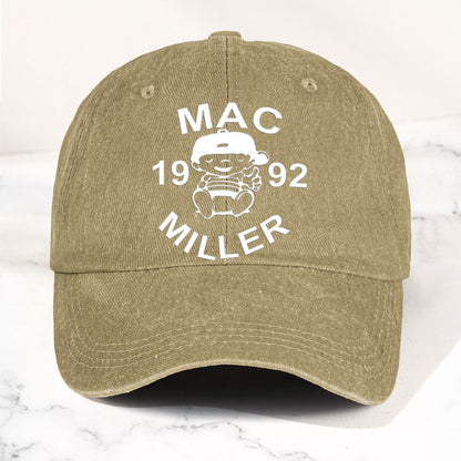 Mac Miller Denim Dad Cap – 1992 Baby Logo Tribute Design ( With BOX)