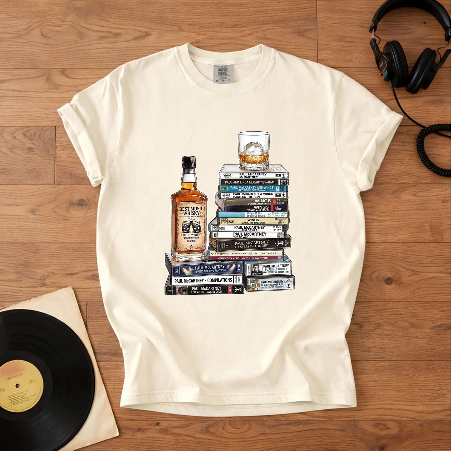 Paul McCartney Cassette Collection T-Shirt – Retro Music The Beatles Band Merch Tee