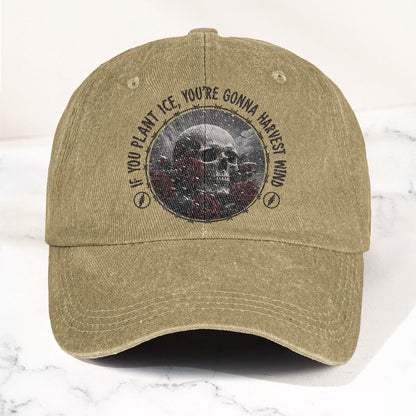 Grateful Dead Skull Franklin's Tower Lyrics Vintage Denim Cap – Retro Dad Cap (With Box)