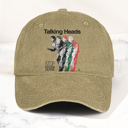 Talking Heads Stop Making Sense 84 Graphic Denim Cap – Retro Rock Music Fan Cap (With Box)
