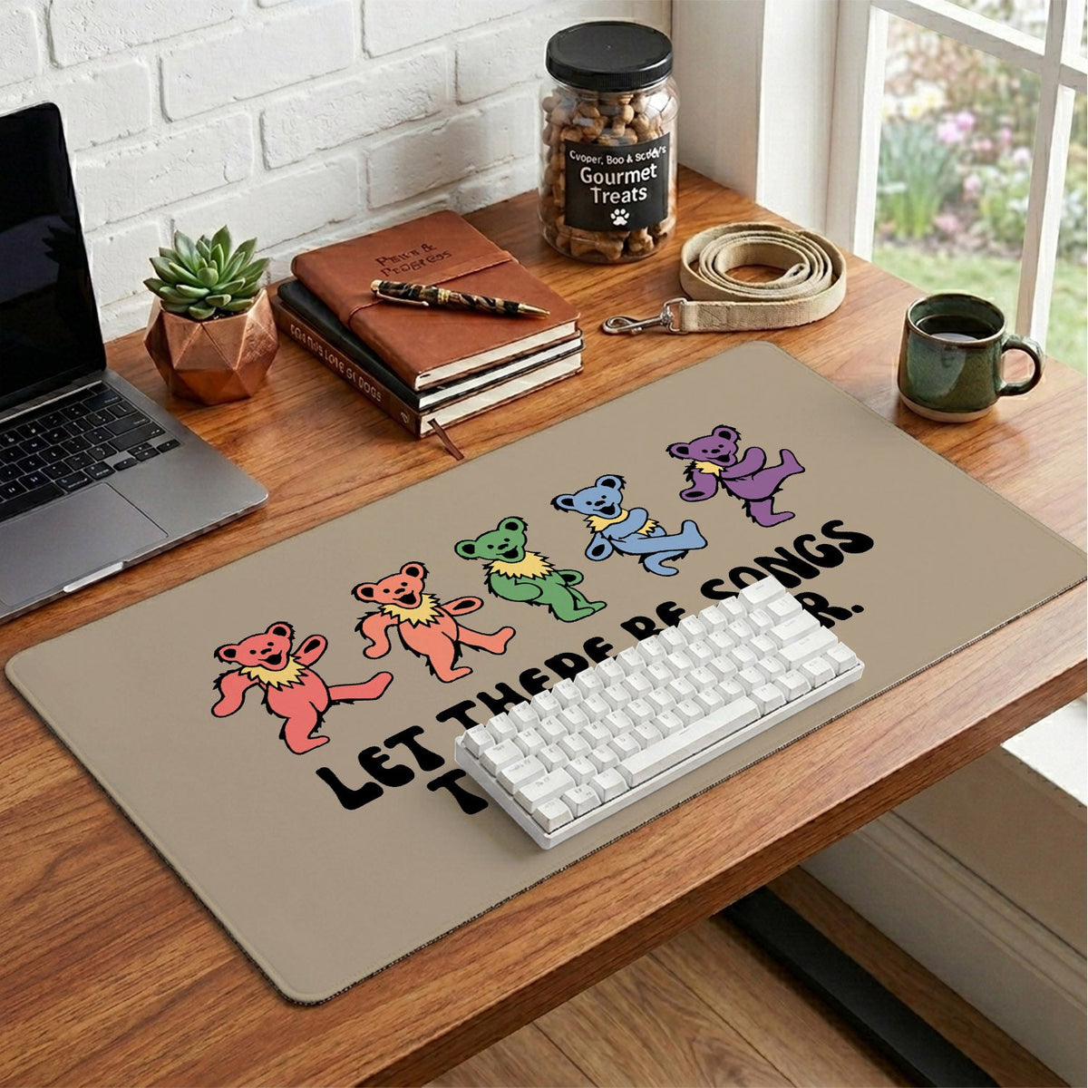 Grateful Dead Dancing Bears Desk Mat – Non-slip Home Office Gift Keyboard Pad Birthday Gift For Music Fan