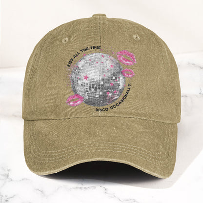 Harry Styles Kiss All The Time Disco, Occasionally Denim Cap – Retro Vintage Dad Cap Gift For Dad (With Box)