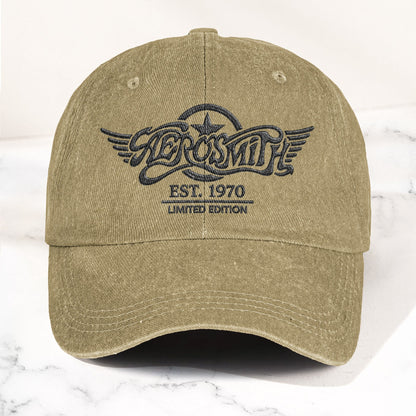 Aerosmith Est 1970 Limited Edition Denim Cap – Vintage Dad Cap Gift For Dad (With Box)