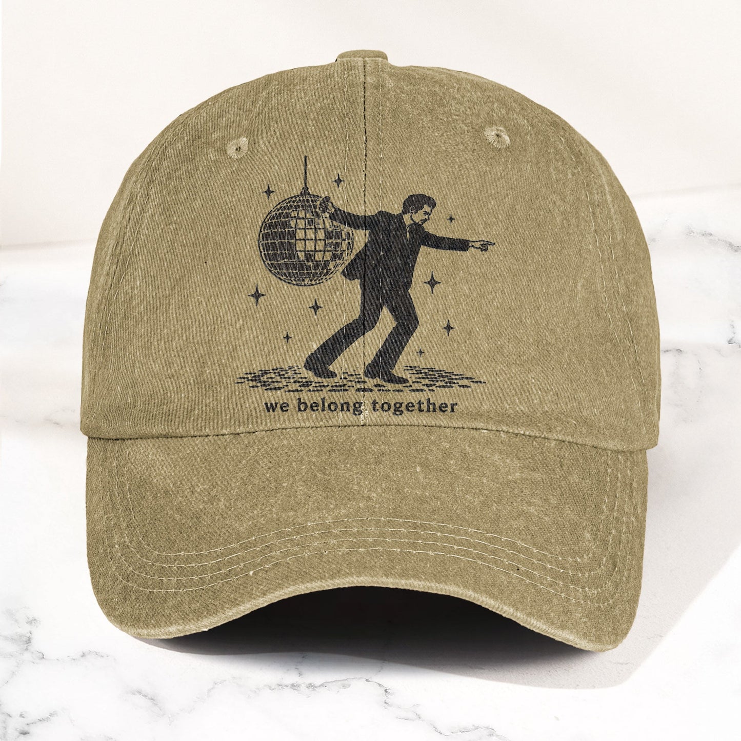 Harry Styles Dancing Under Disco Ball We Belong Together Denim Cap – Retro Vintage Dad Cap Gift For Dad (With Box)