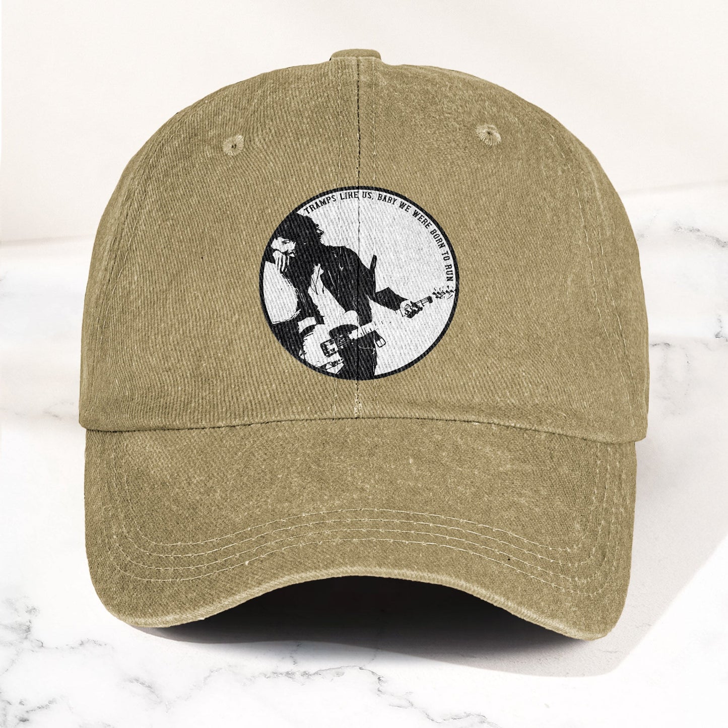 Bruce Springsteen Born To Run Album Inspired Denim Cap – Retro Rock Music Fan Cap (With Box)