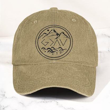 God Is Greater Than The Highs And Lows Denim Cap – Dad Cap Gift For Dad (With Box)