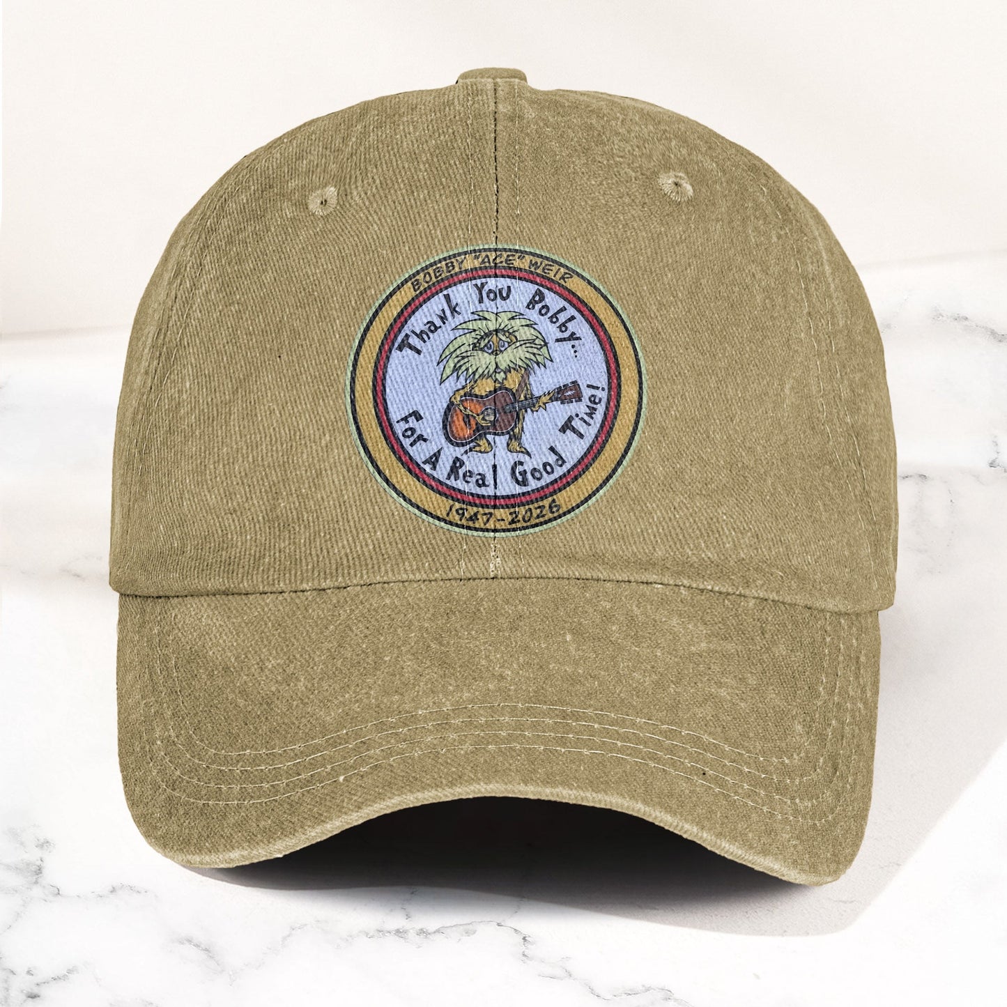 Bobby "Ace" Weir Denim Cap – Retro Bob Weir Tribute Merch Hat Gift For Dad (With Box)