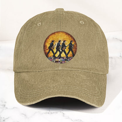 The Beatles Retro Crossing Album Art Sun Catcher Denim Cap – Iconic Album Design ( With BOX)