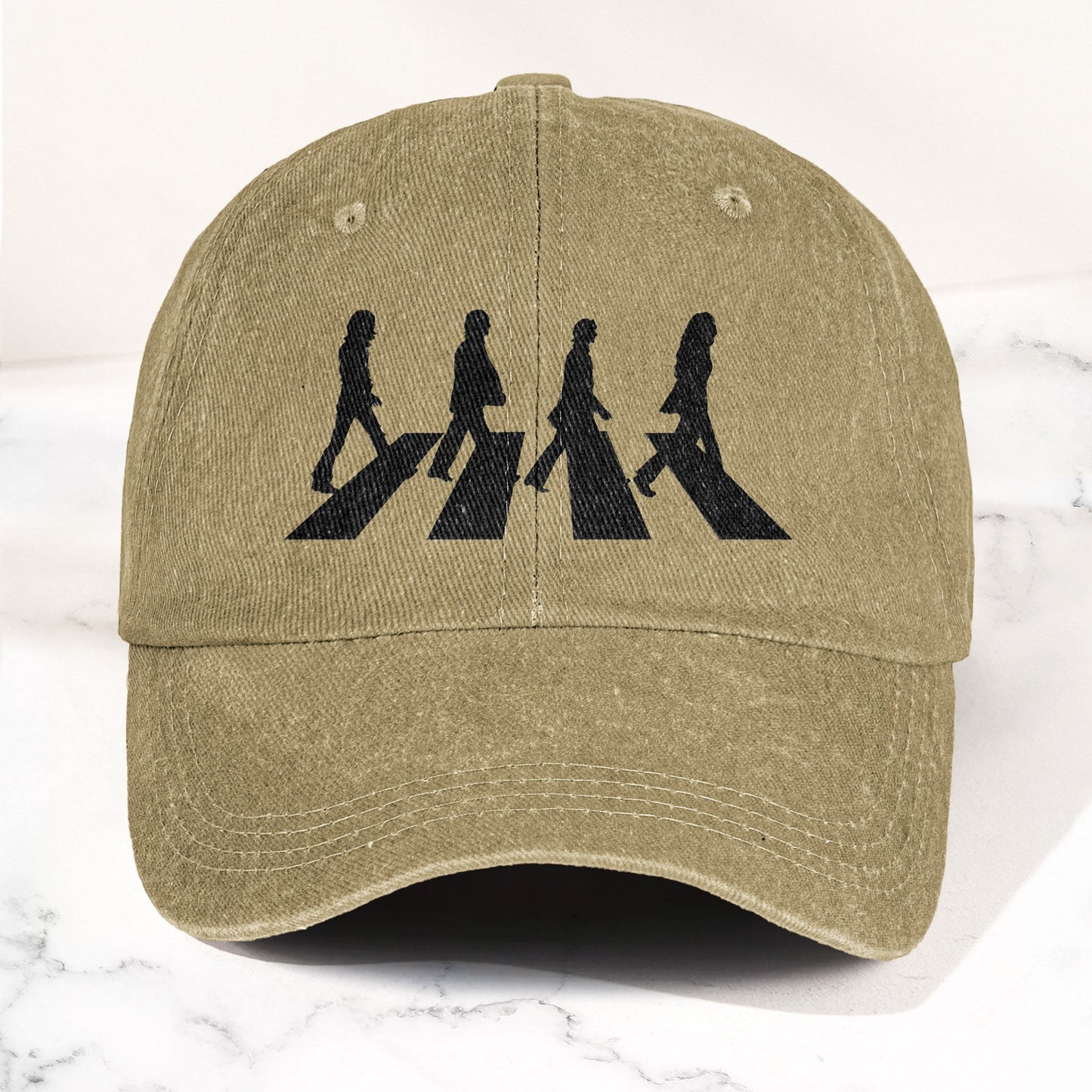 Retro The Beatles Abbey Road Denim Cap – Retro Rock Music Fan Cap (With Box)