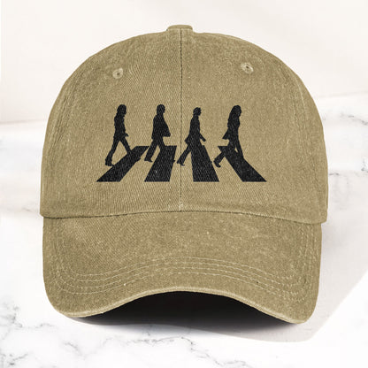 Retro The Beatles Abbey Road Denim Cap – Retro Rock Music Fan Cap (With Box)