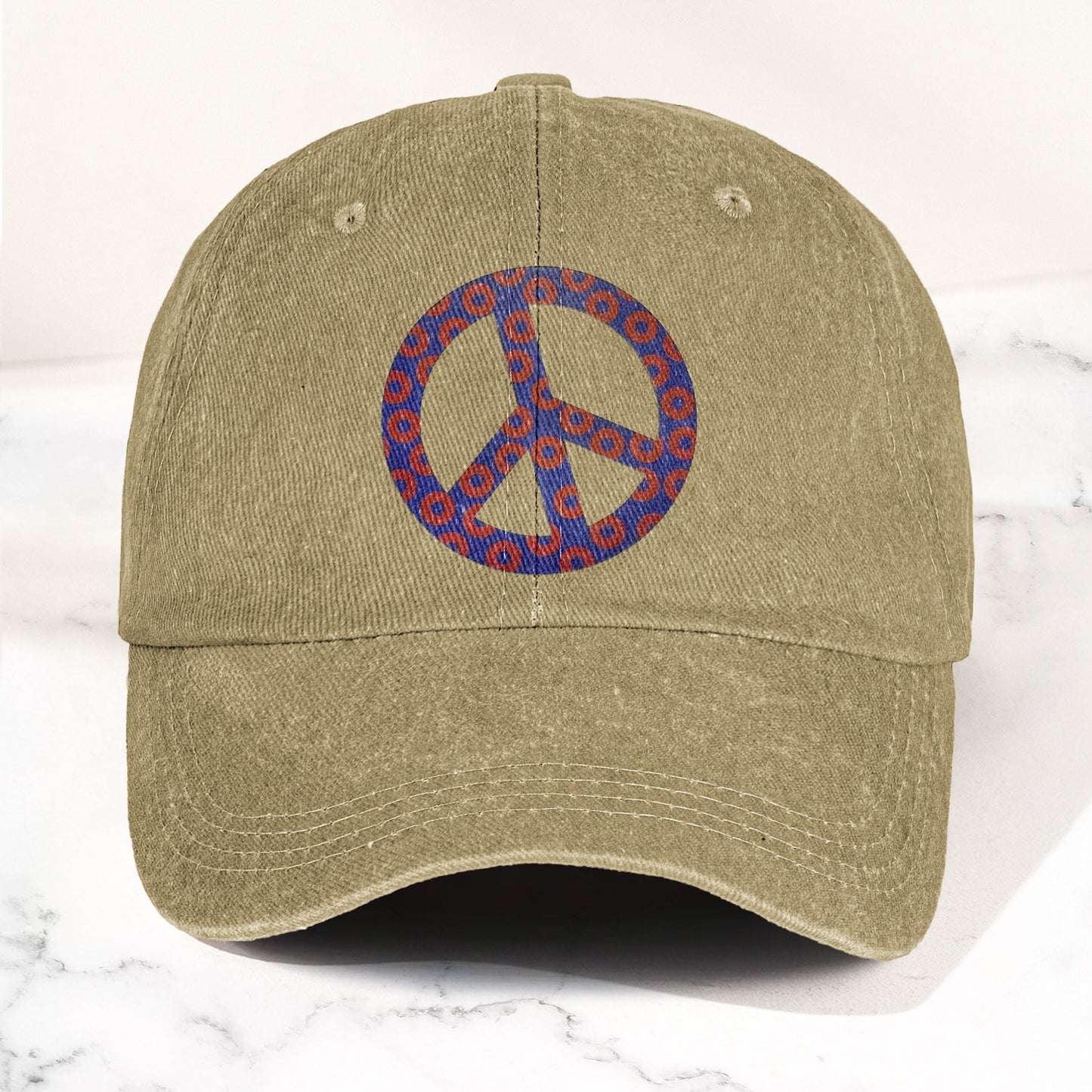 Phish Donut Peace Sign Denim Cap – Retro Music Phish Cap Gift For Dad (With Box)