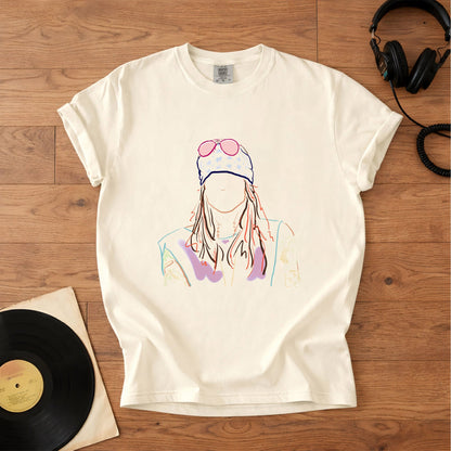 Axl Rose Minimalist Line Art Vintage T-Shirt – Retro Rock Music Axl Rose of Guns N' Roses Merch Tee