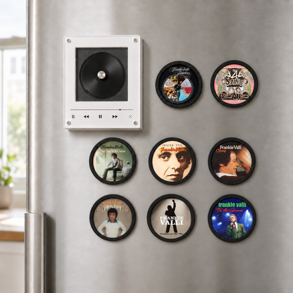 Frankie Valli MagTune Mini CD Player Decor Set – Pop & Rock Album Art Display, Pop Music Fan Gift