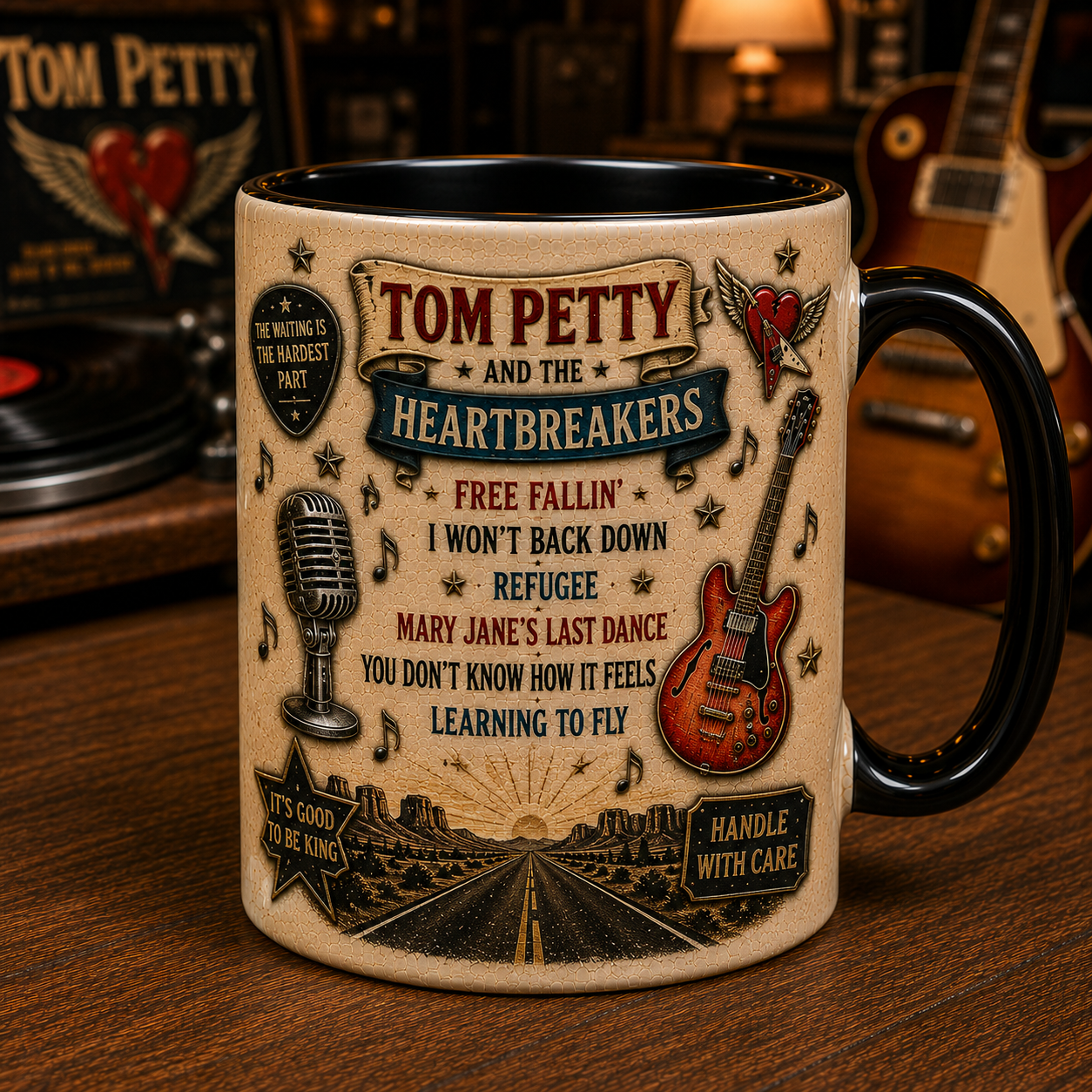 Tom Petty and the Heartbreakers Mug – Wildflowers Classic Rock Coffee Cup, Gift for Tom Petty Fans