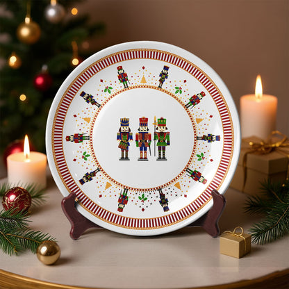Nutcracker Soldiers Christmas Decorative Ceramic Plate
