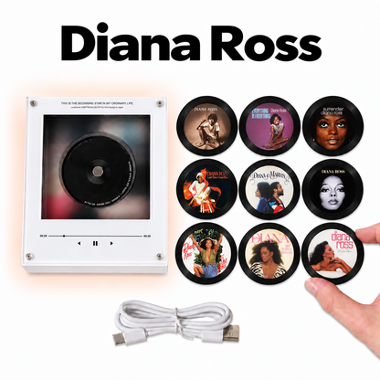 Diana Ross MagTune Mini Record Player Album Display | Soul & Disco Desk Decor, otown Diana Ross Merchandise Collectible